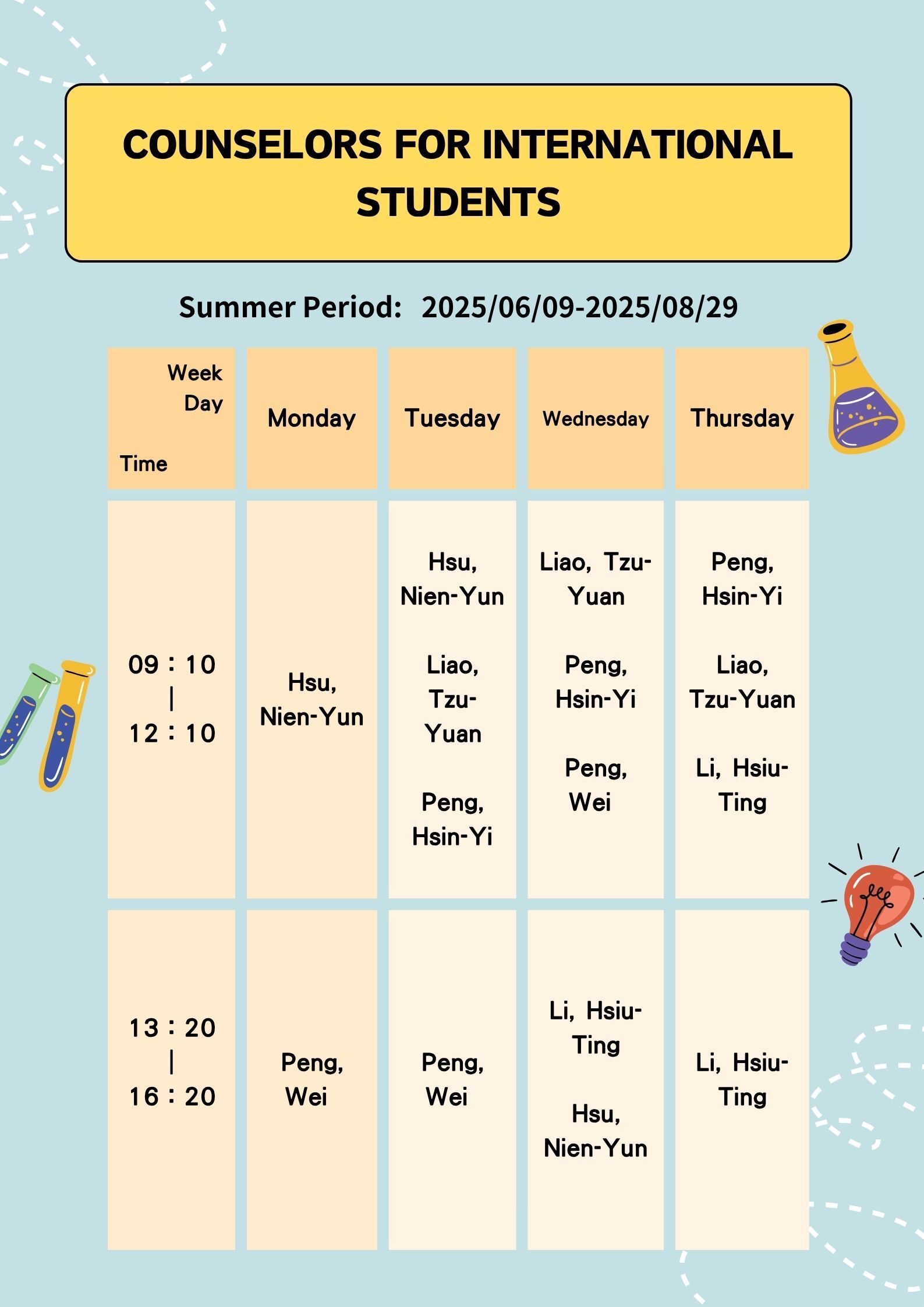 Schedule