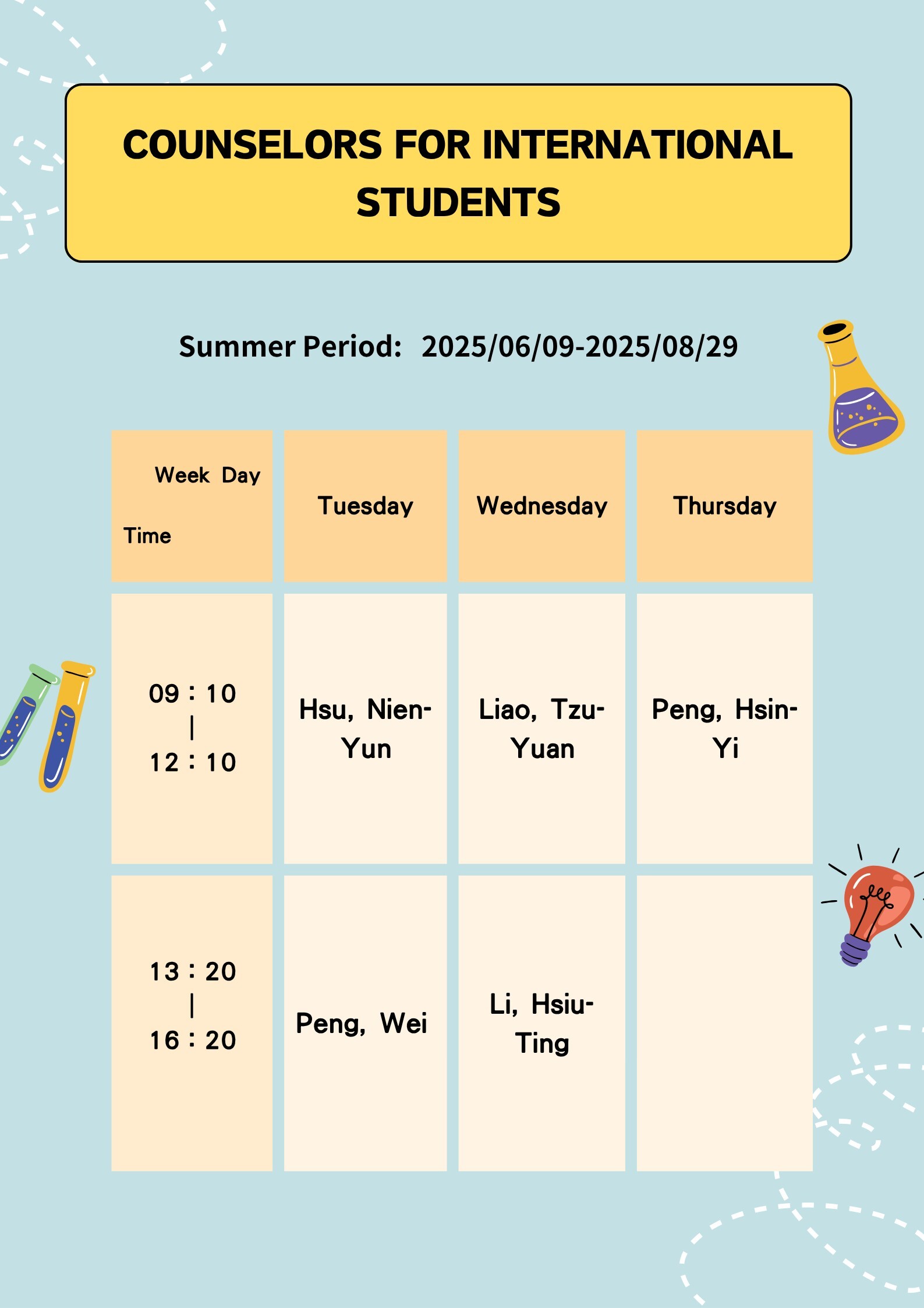 Schedule